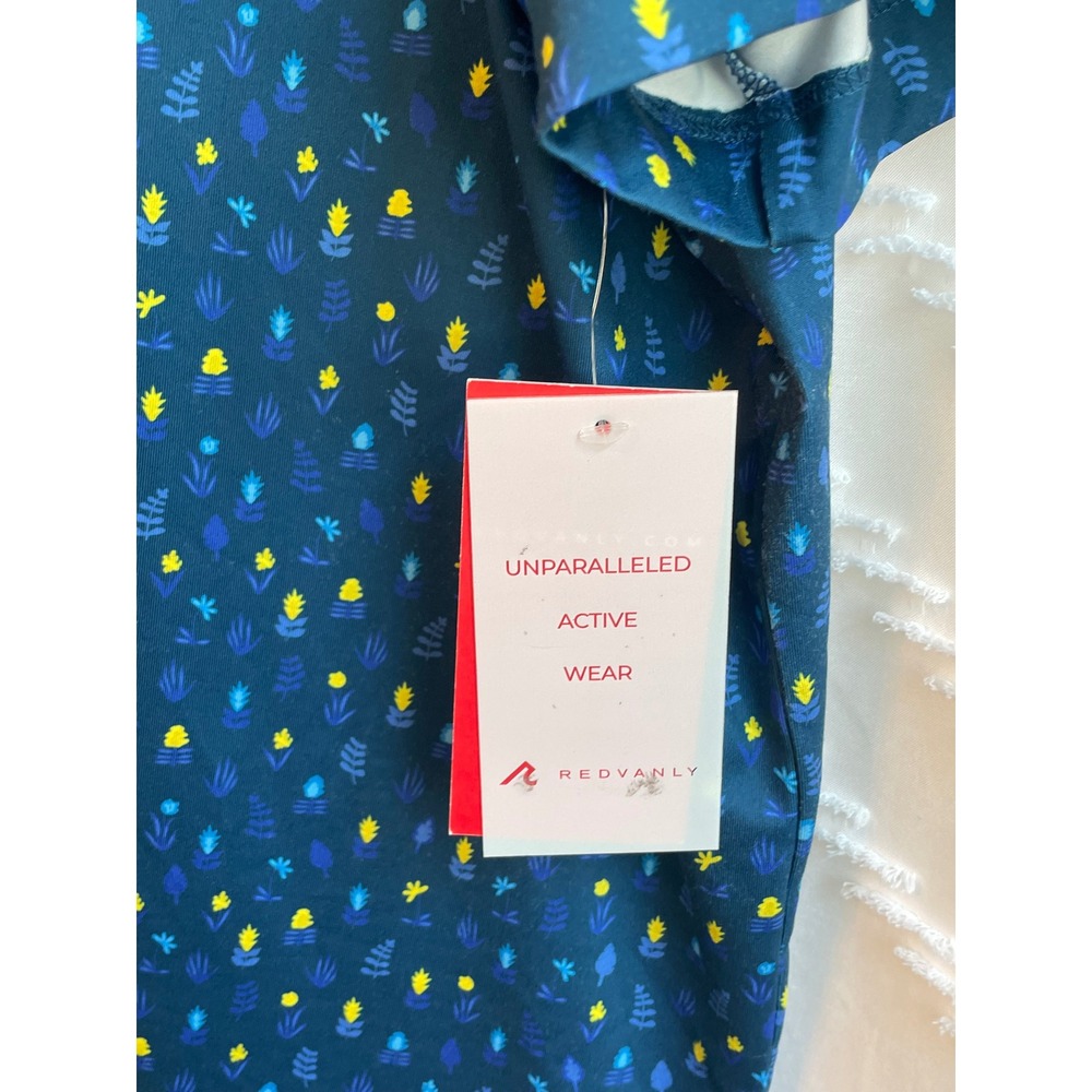 Redvanly Ashland Polo Admiral Blue Botanical Print Golf Shirt XXL NWT - Picture 6 of 9